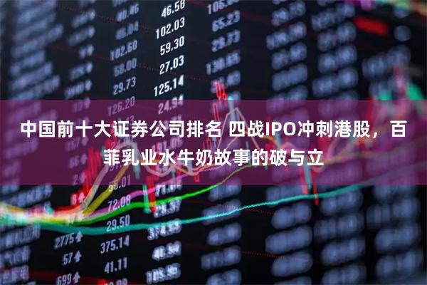 中国前十大证券公司排名 四战IPO冲刺港股，百菲乳业水牛奶故事的破与立